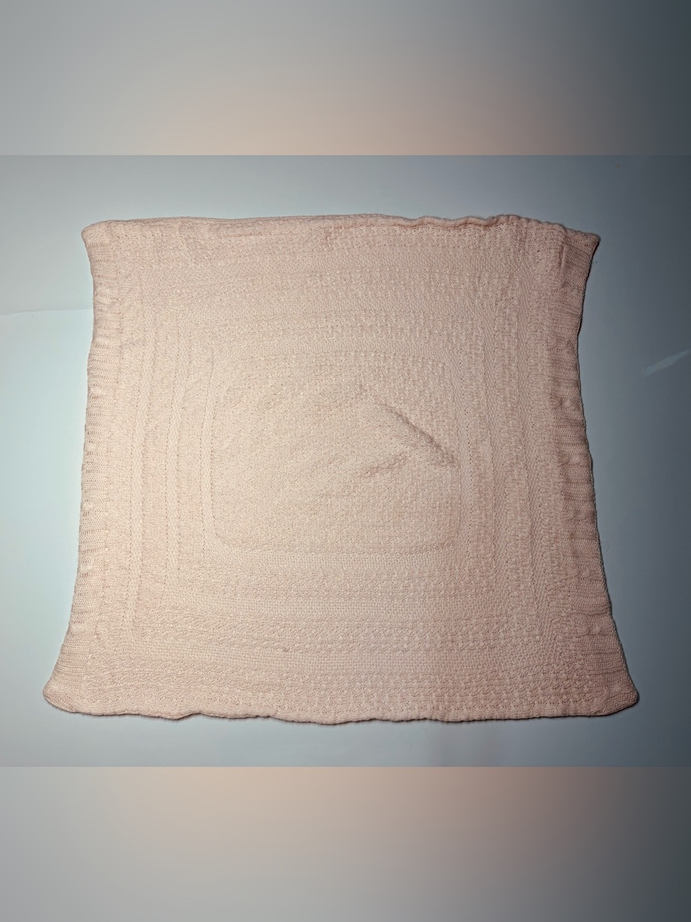 Cuddle Bear Collection Baby Blanket 25x26 Blush Pink Acrylic